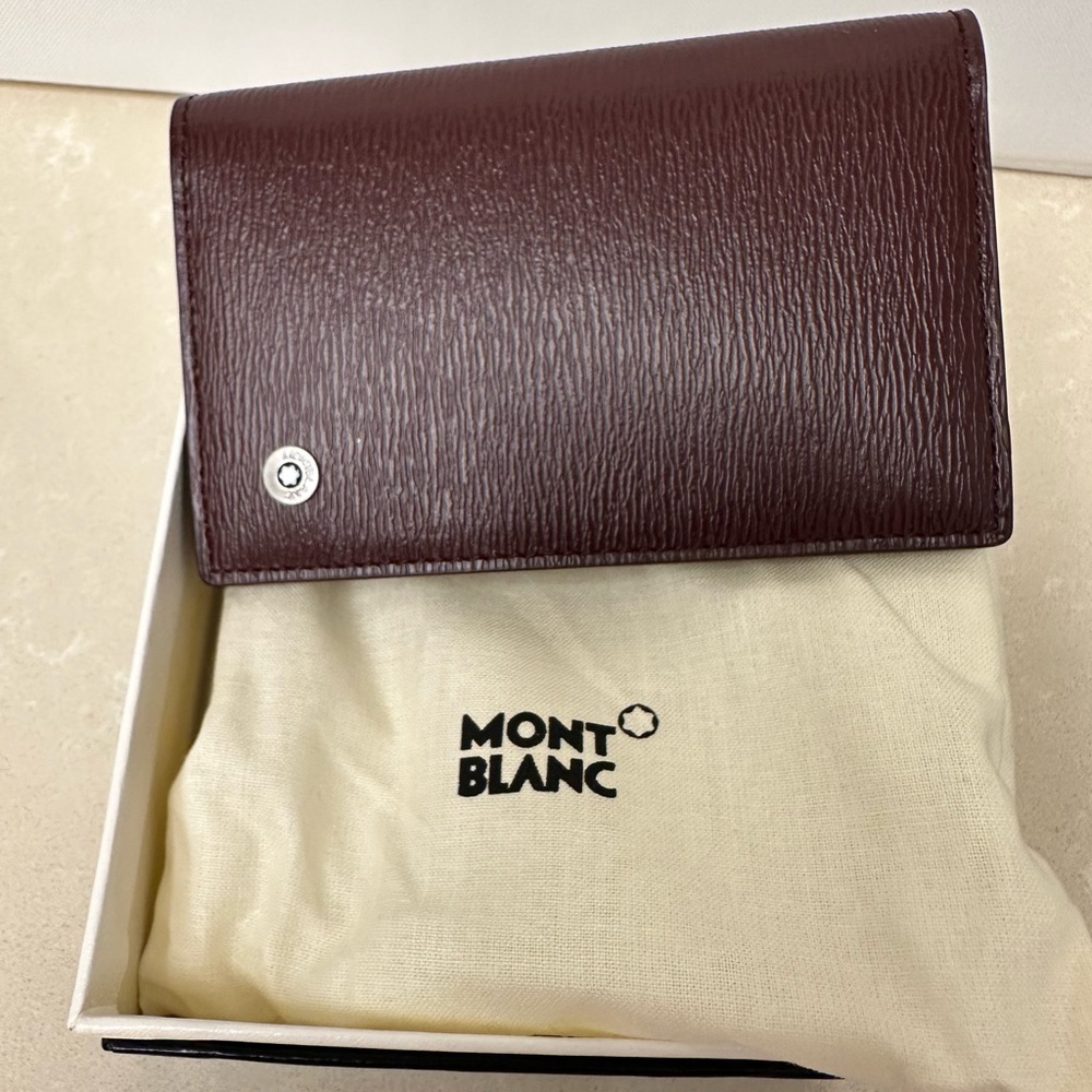 New W/ Box Mont Blanc Card Holder | Made in Italy